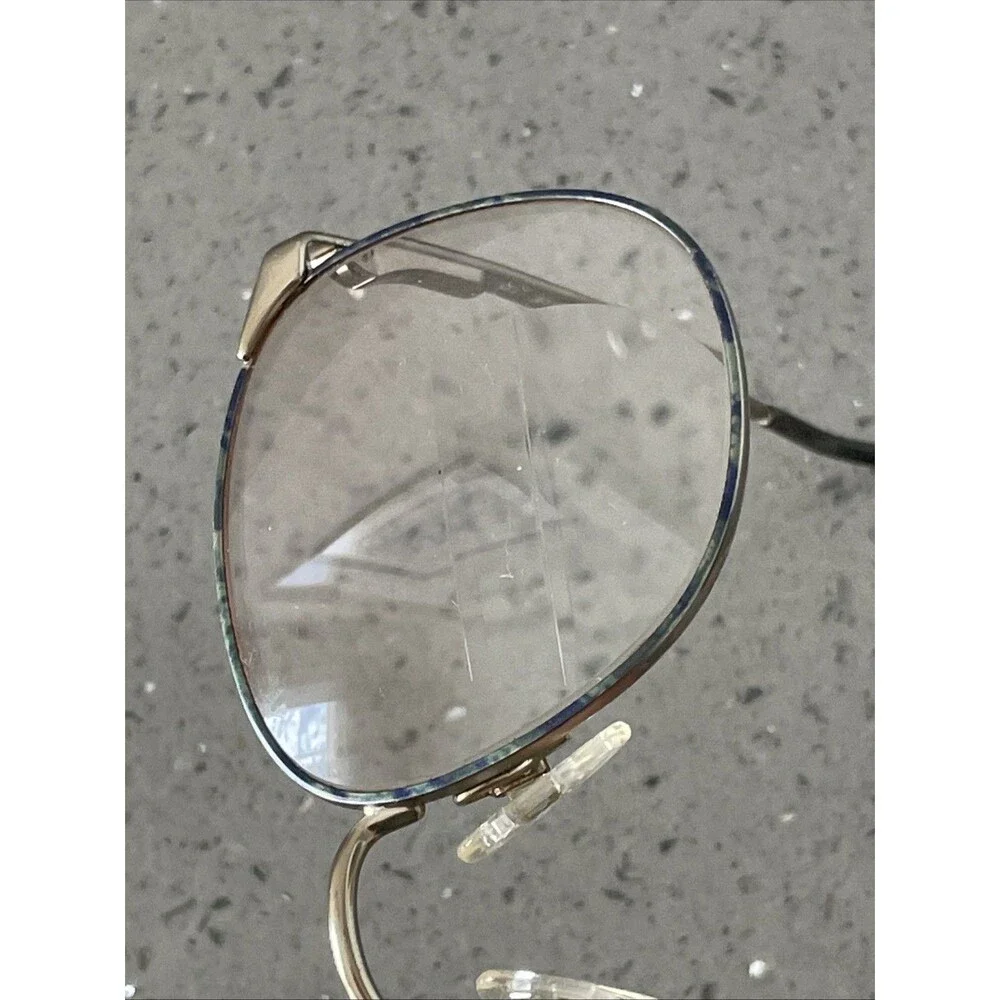 Luxottica 438 Seafoam blue Eyeglasses Frames ONLY Full Rim 54-19-135 Italy